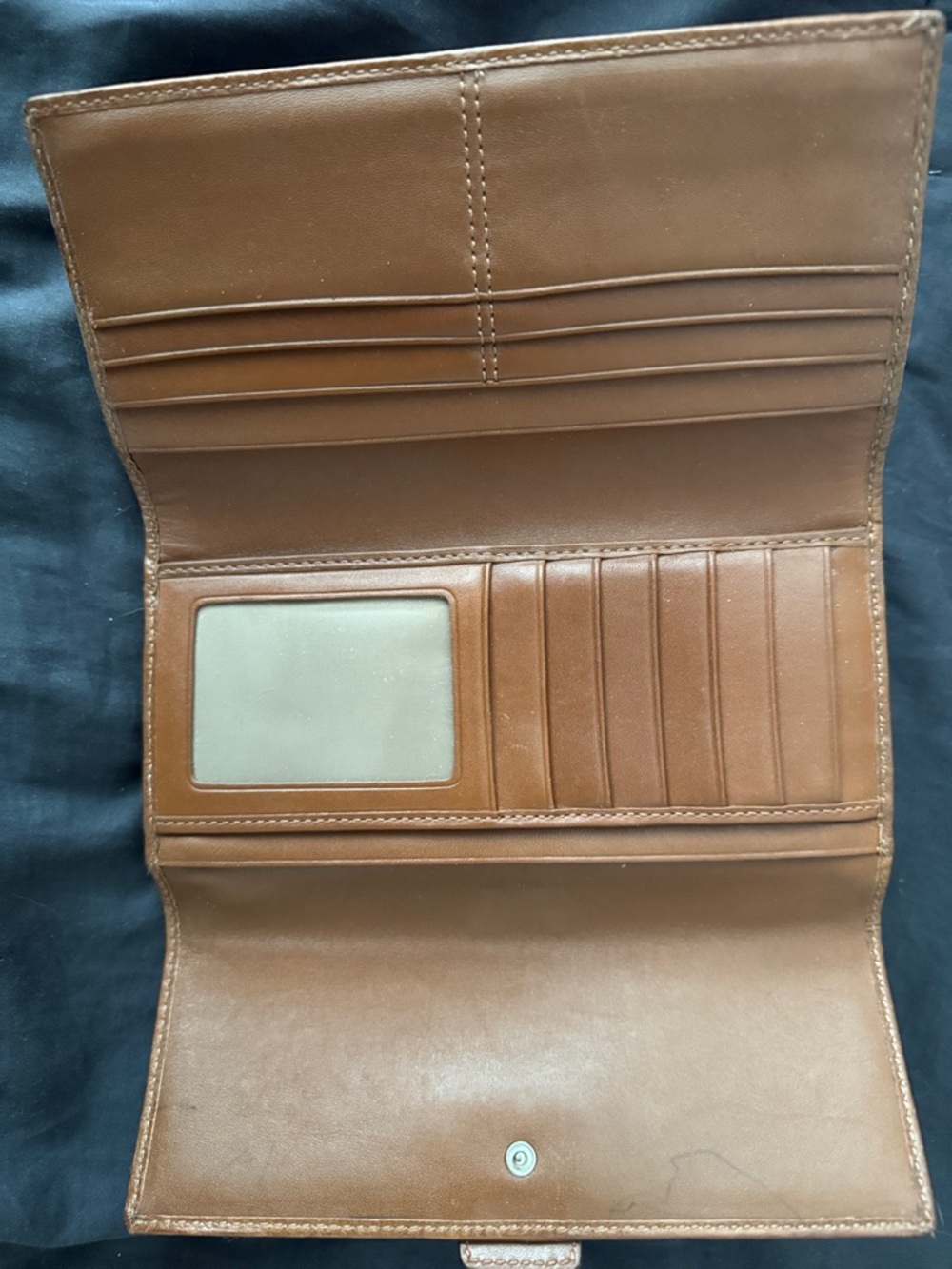 Coach Tan Signature Canvas Wallet with Buckle Detail - Picture 2 of 5